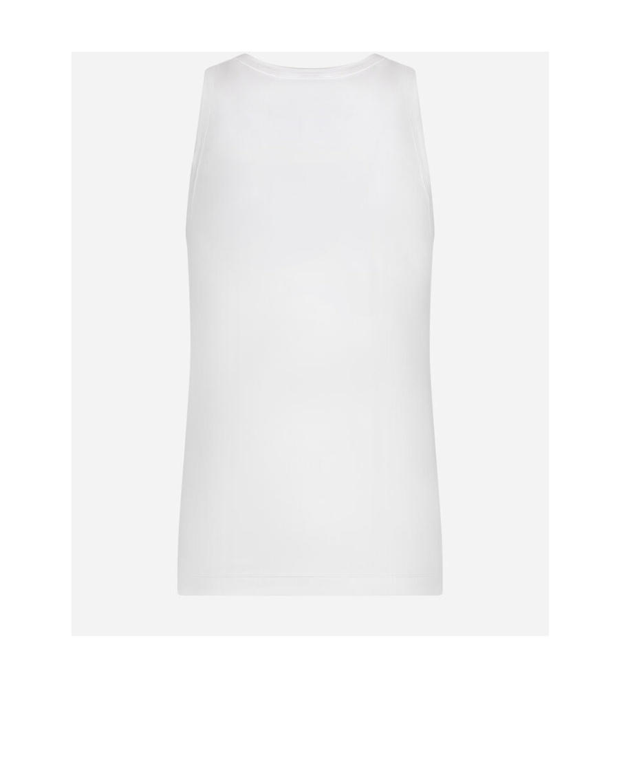 Dolce & Gabbana Men's Logo-patch Tank Top In White
