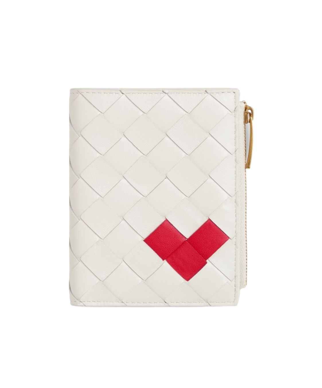 Bottega Veneta Double Fold Zipper Purse In White