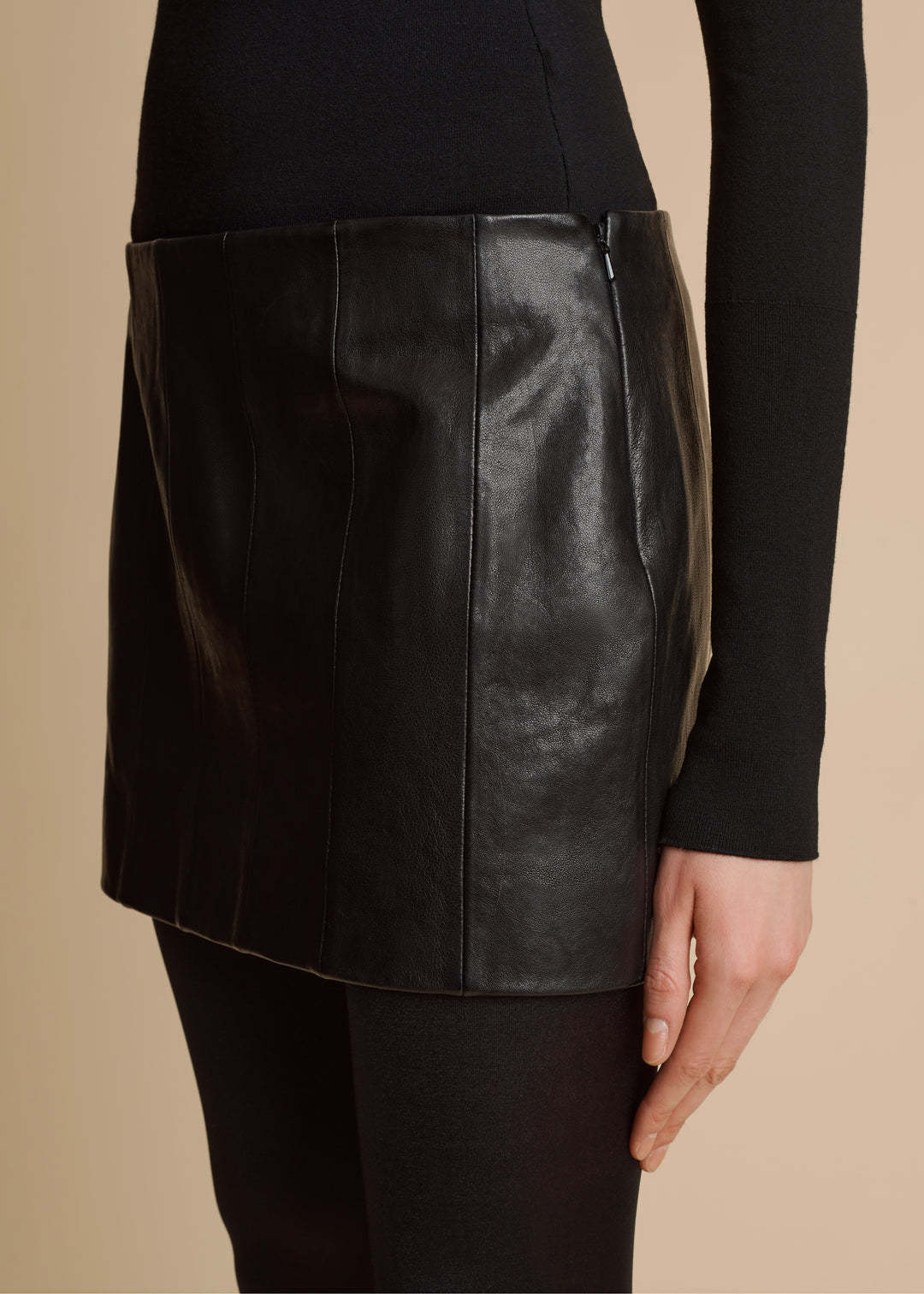 Khaite Meelar Mini Skirt In Black