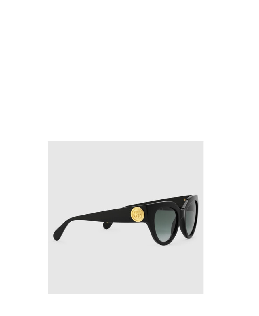 Shop Gucci Cat-eye Frame Sunglasses In Black