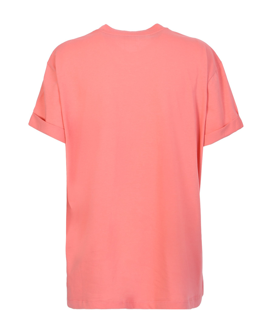 Stella Mccartney Crew Neck Mini Star T-shirt With Embroidery In Pink