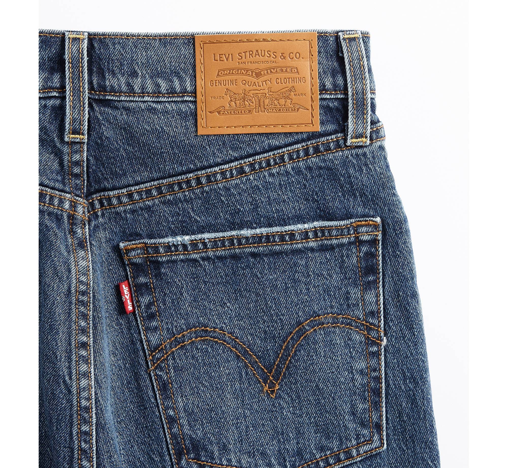 Shop Levi's High-rise Denim Pants In Blue