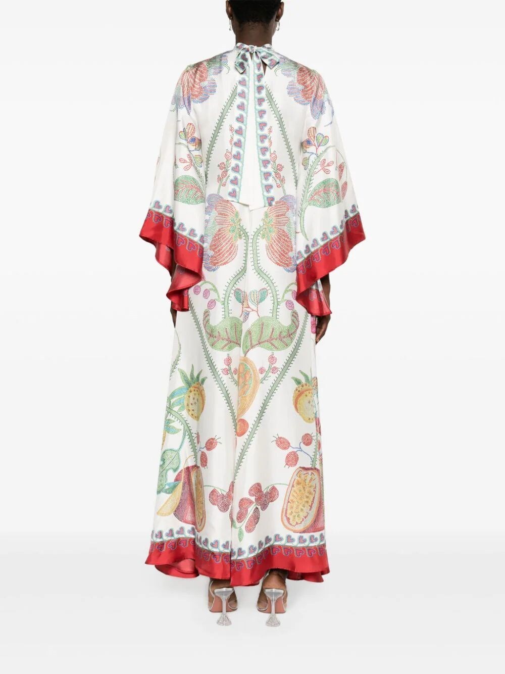 La Doublej La Double J Magnifico Printed Silk-satin Maxi Dress In Multi