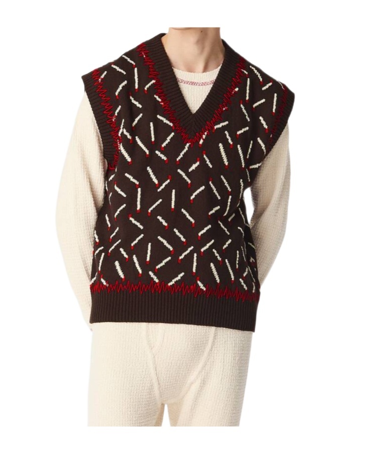 Shop Bottega Veneta Cotton Jacquard Matches Gilet In Black