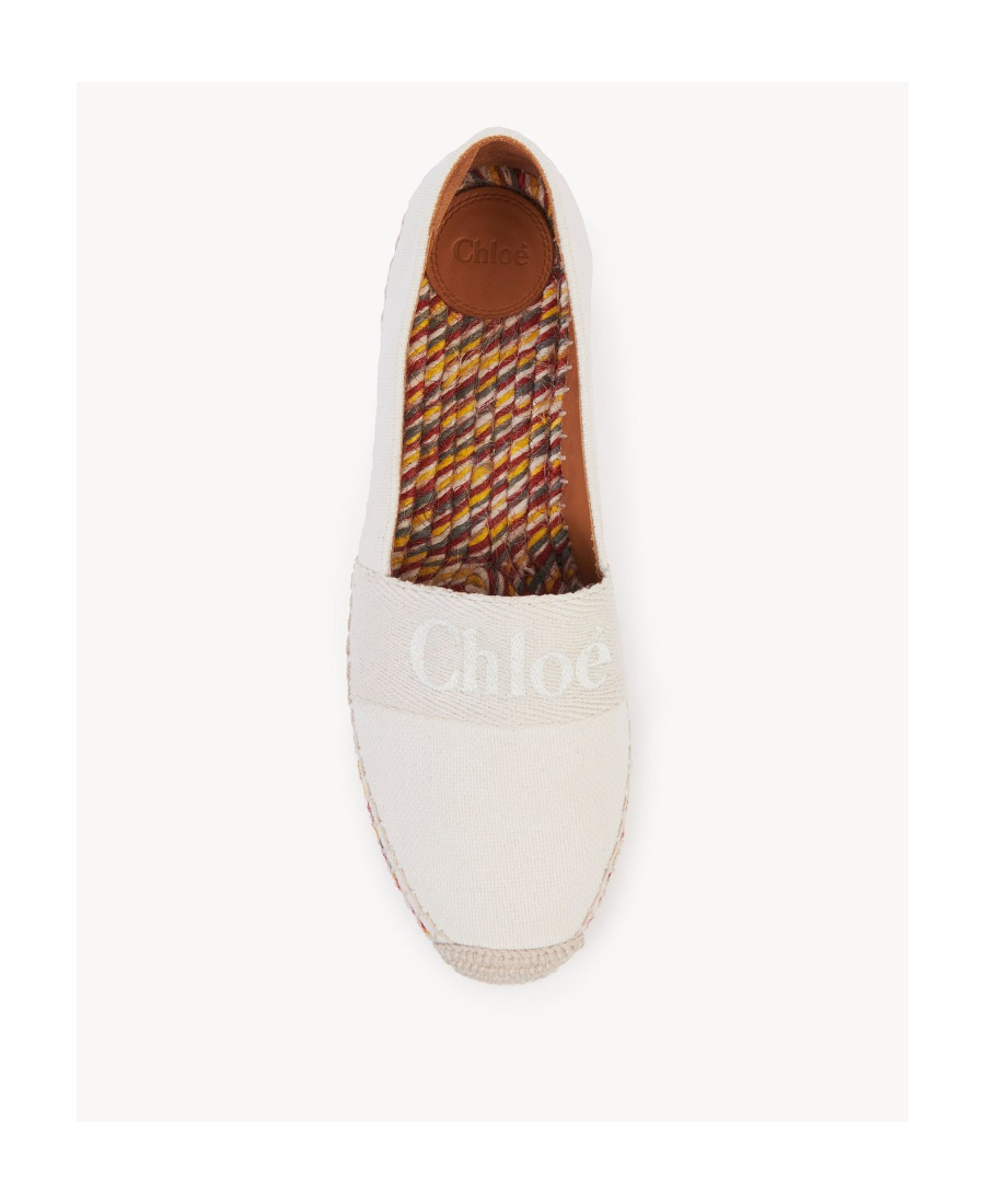 Shop Chloé Piia Flat Espadrilles In White
