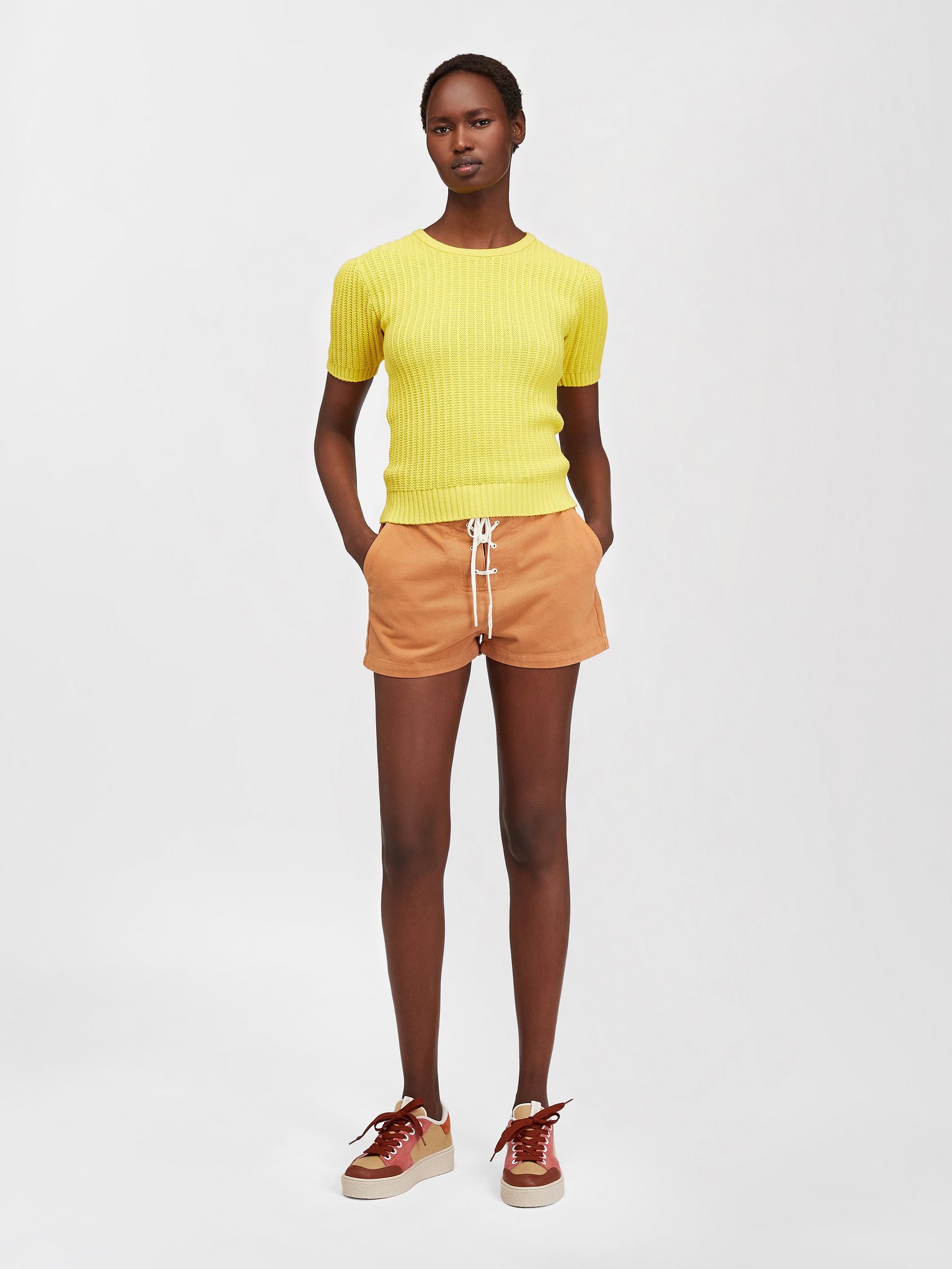 See By Chloé Round Neck Sweater In Yellow