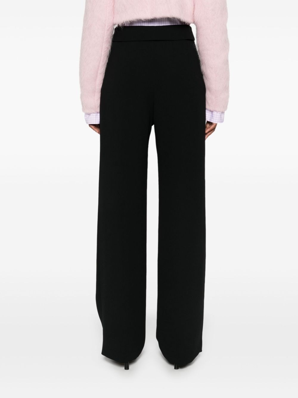 Dries Van Noten Elastic Waist Casual Pants In Black