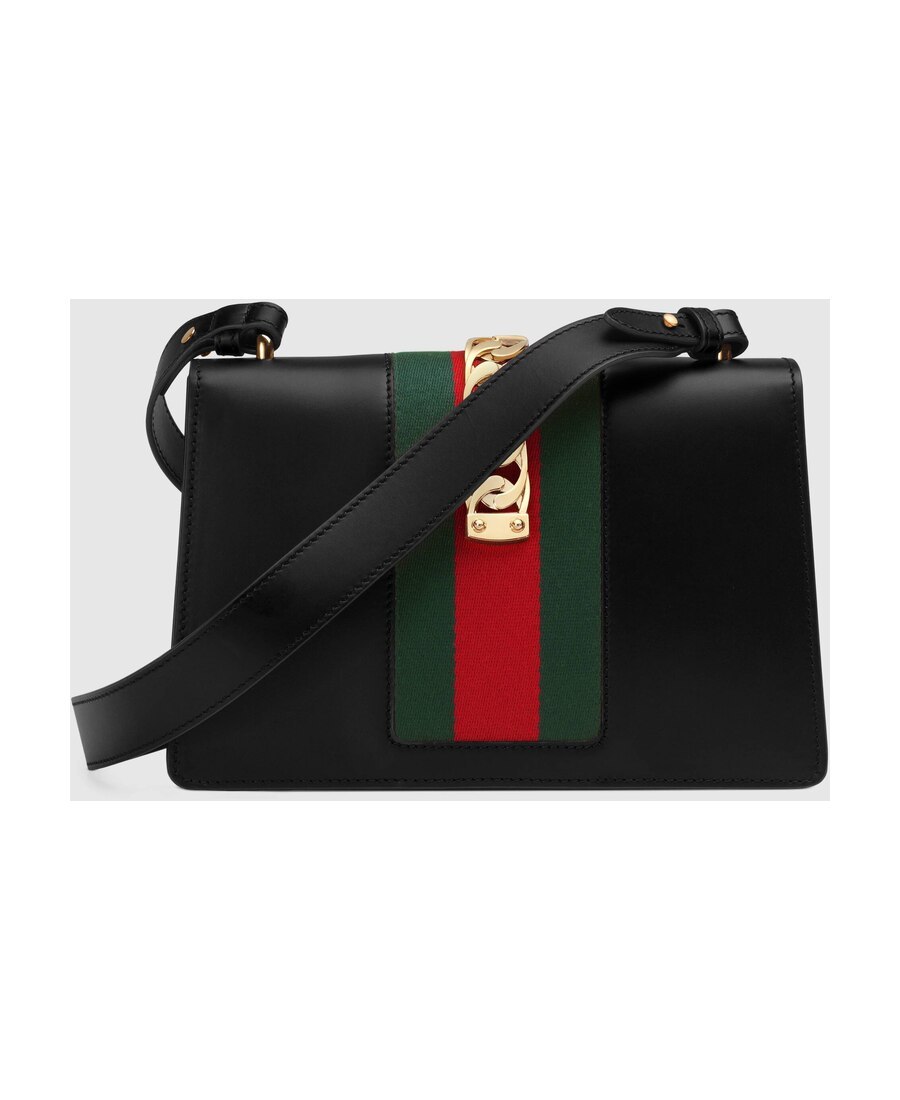 Gucci Sylvie Series Small Shoulder Backpack In Black