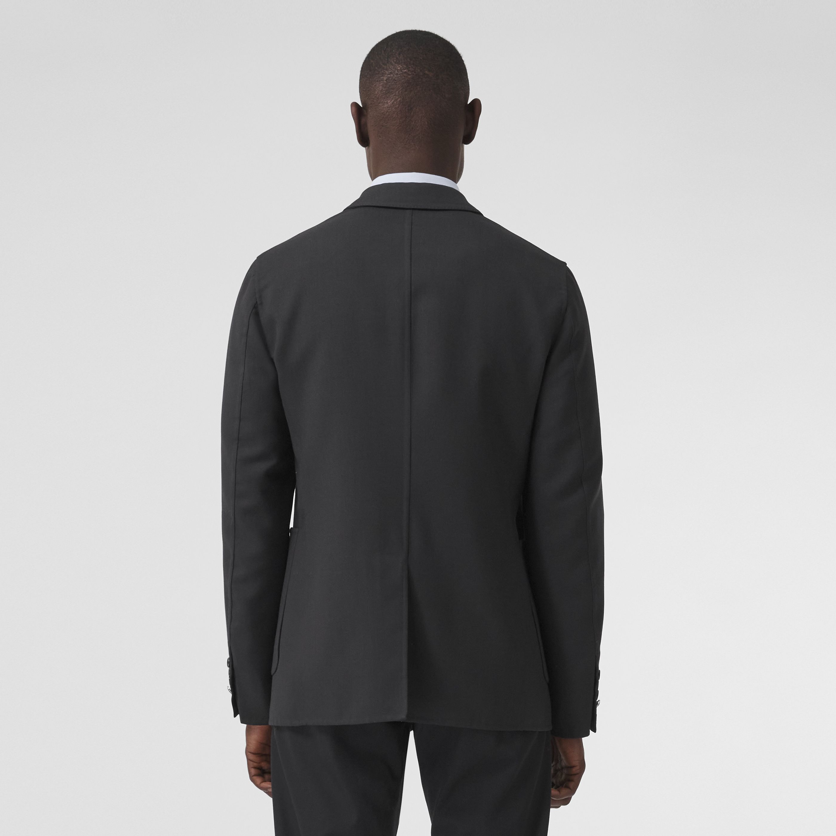 Burberry Slim-fit Wool Tailored Jacket In Black