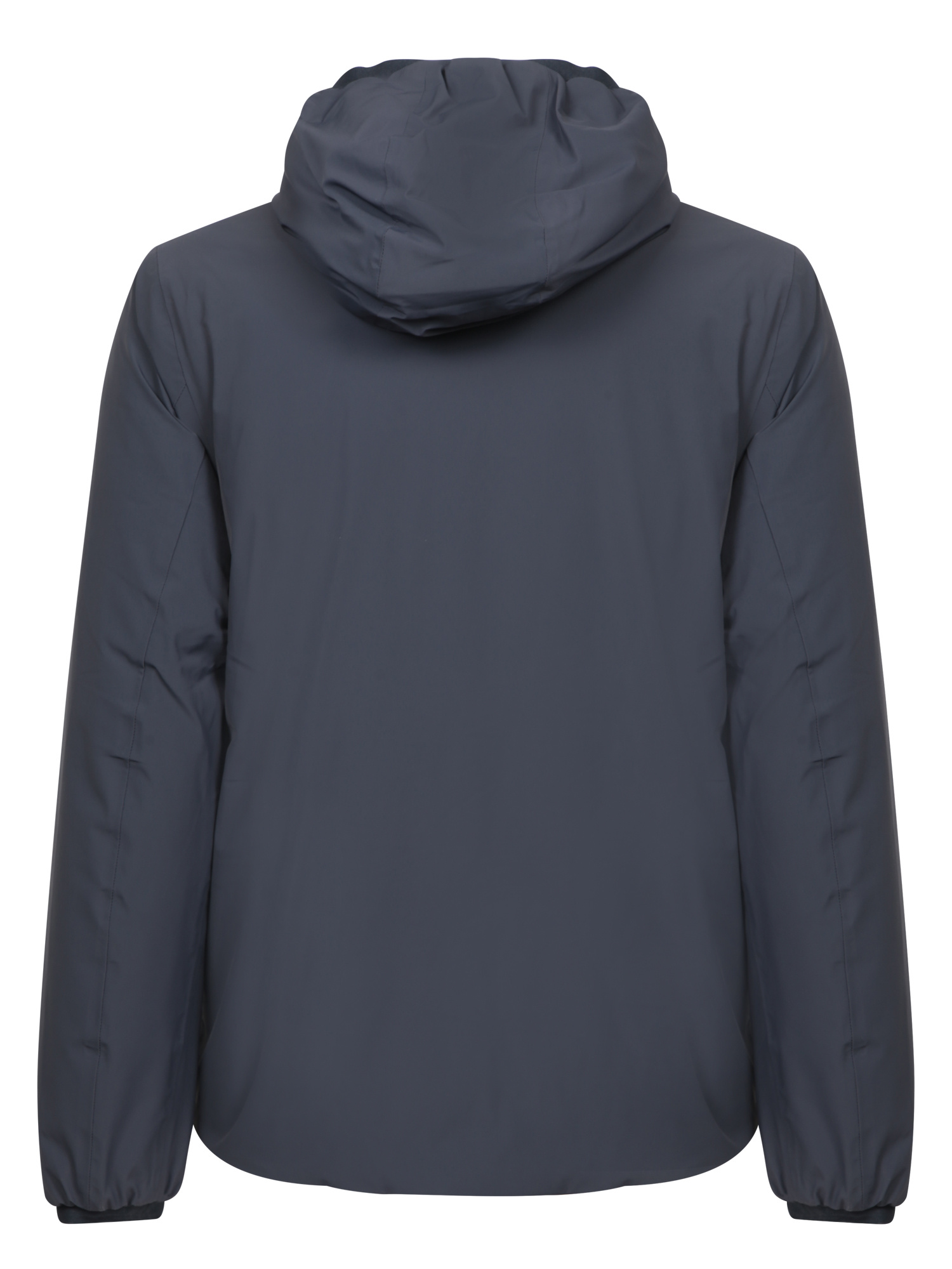 K-way Hooded Jacket With Side Pockets And Cuffs In Blue