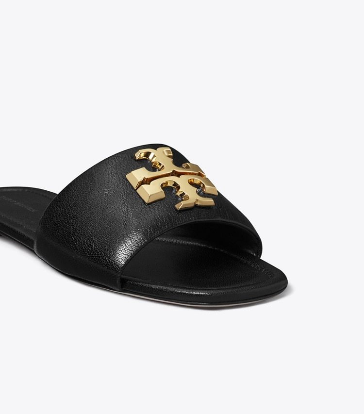 Tory Burch Square Toed Slippers In Black