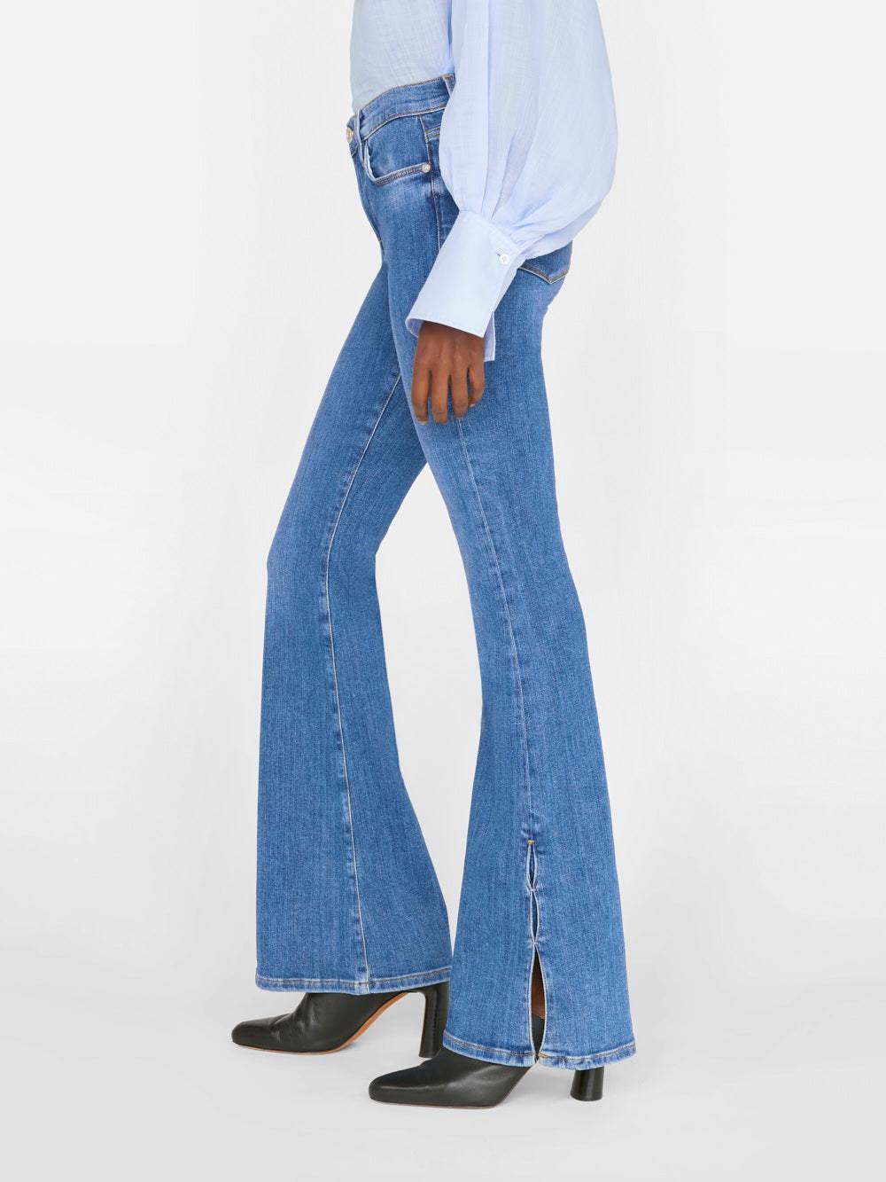Frame Le High High-rise Flared Jeans In Blue