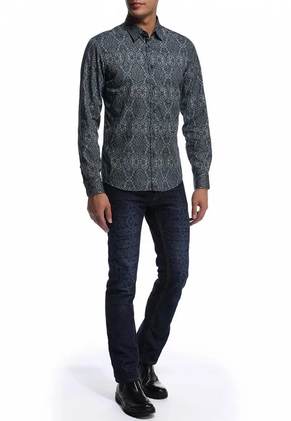 Just Cavalli Printed Shirt In Black