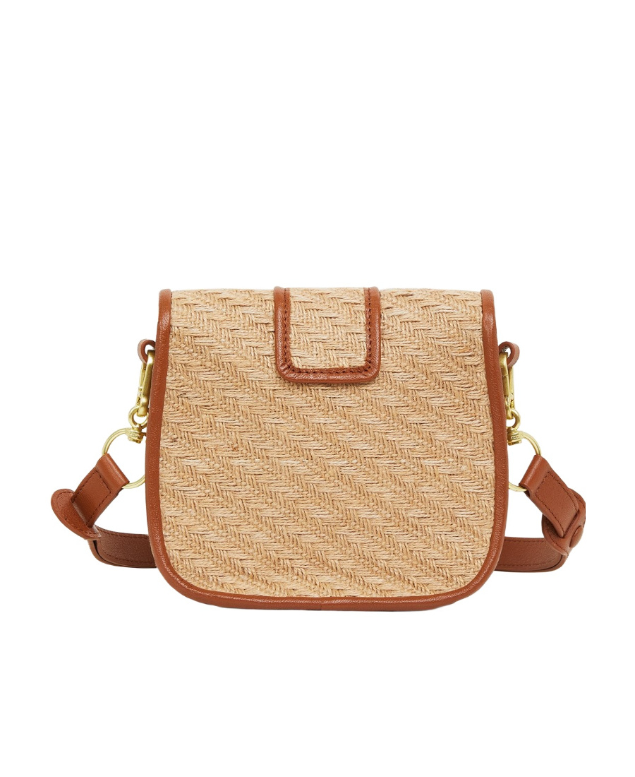 See By Chloé Saddie Engraved-logo Crossbody Bag In Nude