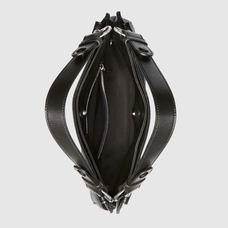 Gucci Interlocking G Leather Tote Bag In Black