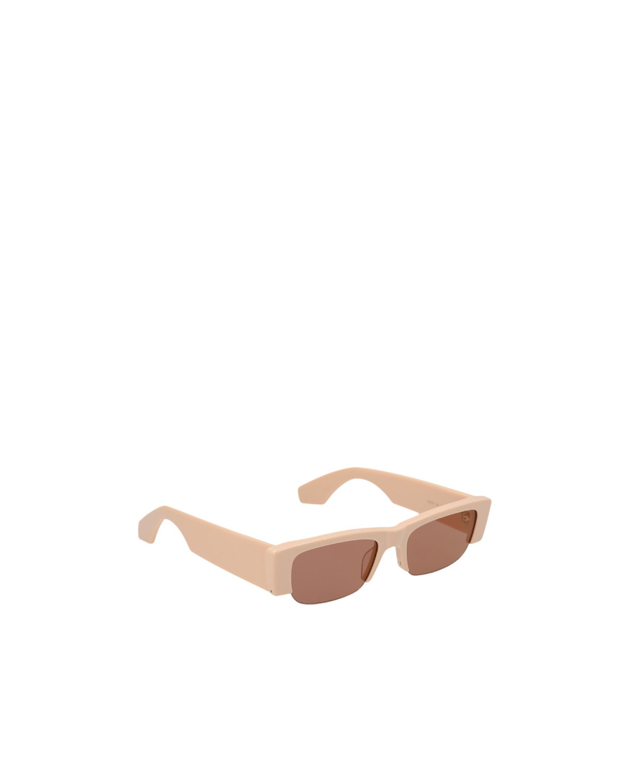 Alexander Mcqueen Logo Print Rectangle Sunglasses In Pink