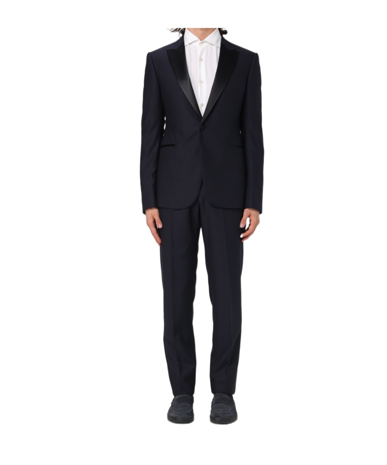 Emporio Armani Single-breasted Suit In Black