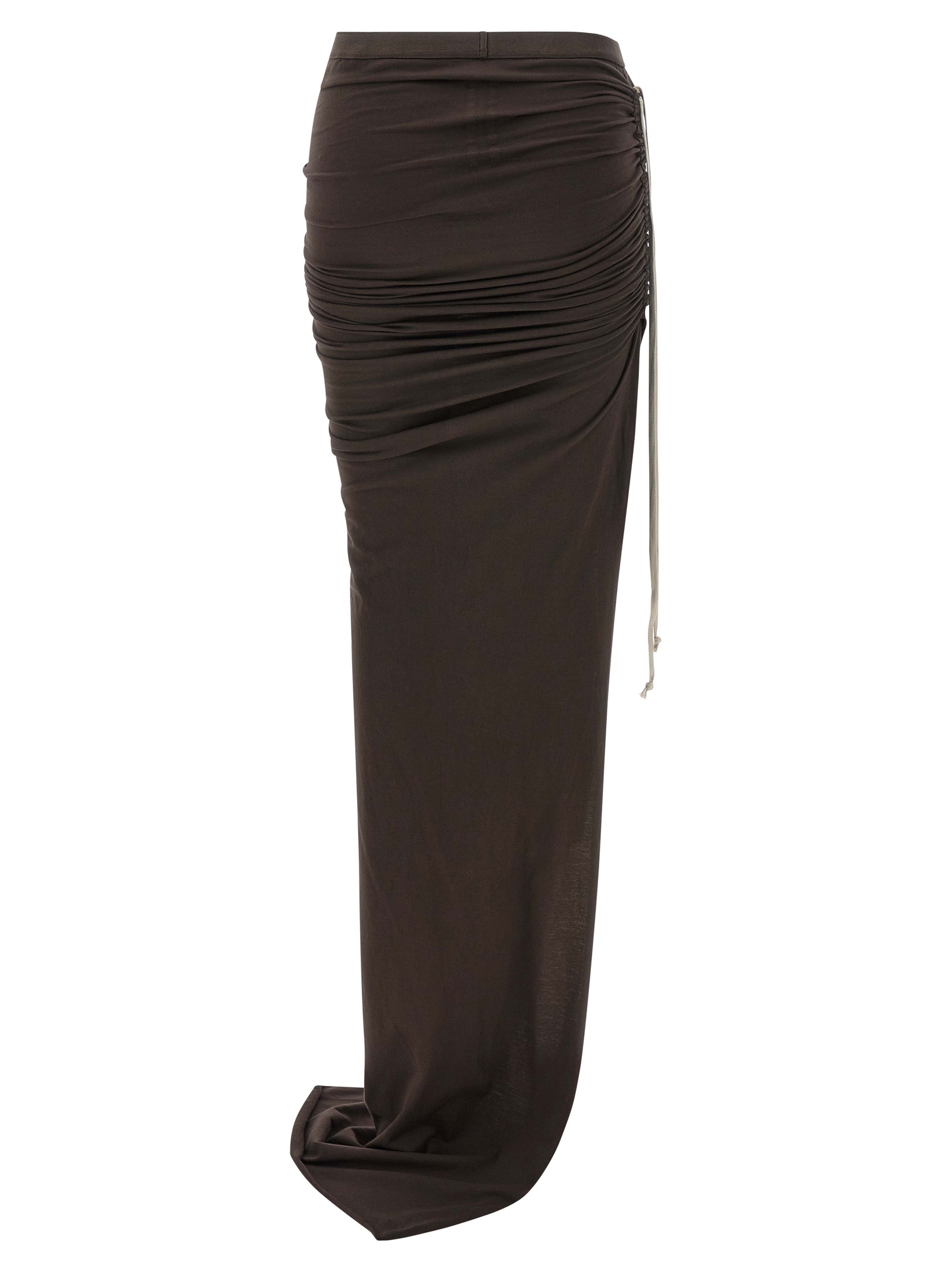Rick Owens Drkshdw Edfu Side-split Maxi Skirt In Brown