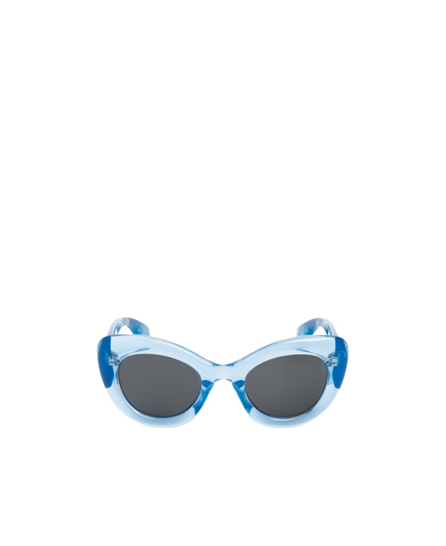 Alexander Mcqueen Light-blue Acetate The Curve Sunglasses In Blue