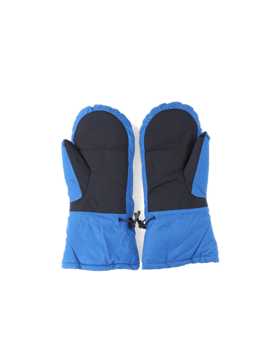 Off-white Logo Print Padded Mittens In Blue