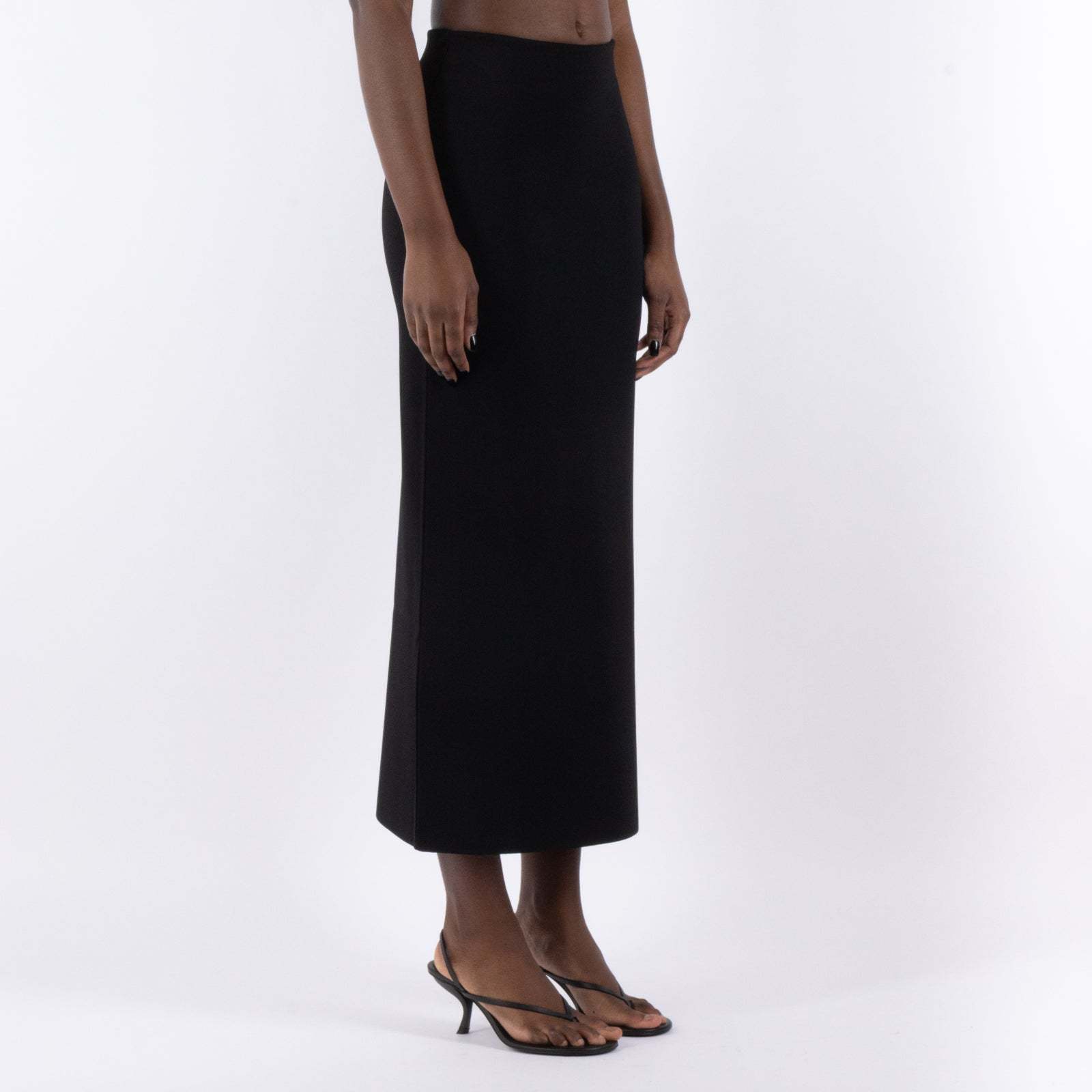 Max Mara High Waist Long Skirt In Black