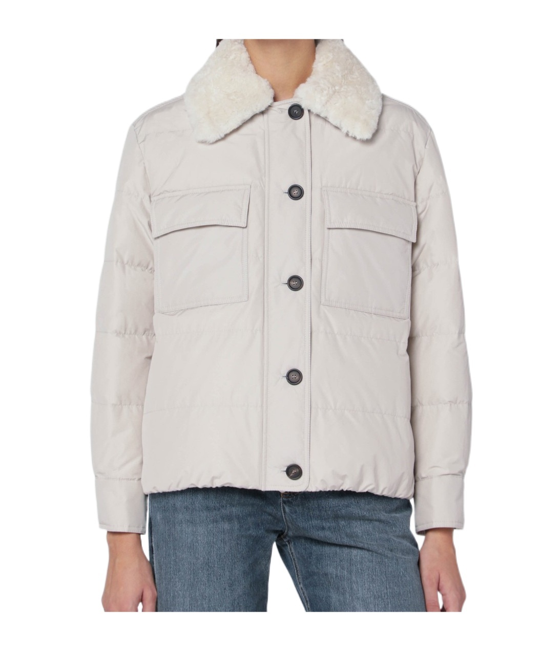 Brunello Cucinelli Quilted Jacket In White
