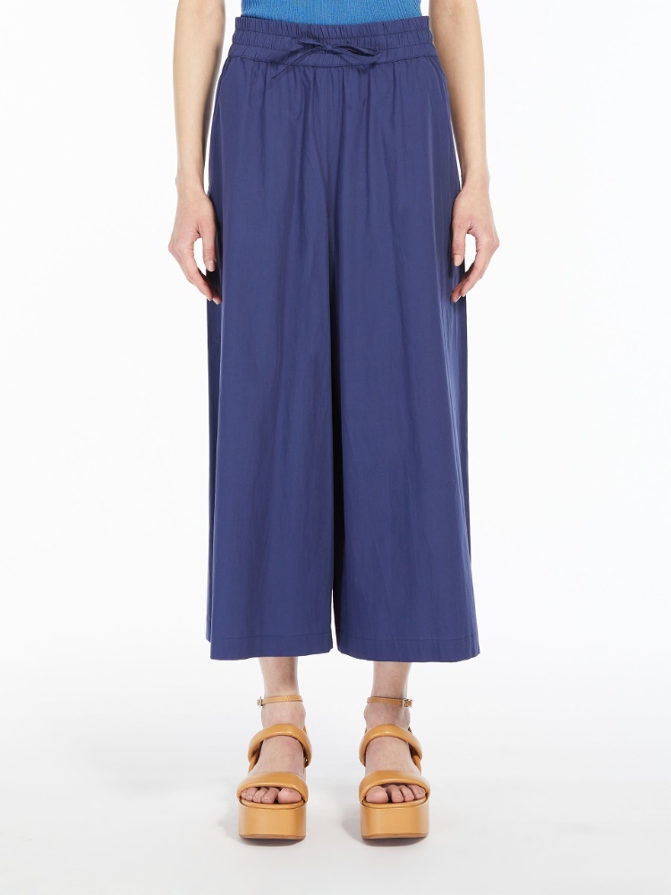 Weekend Max Mara Wide-legged Casual Pants In Blue