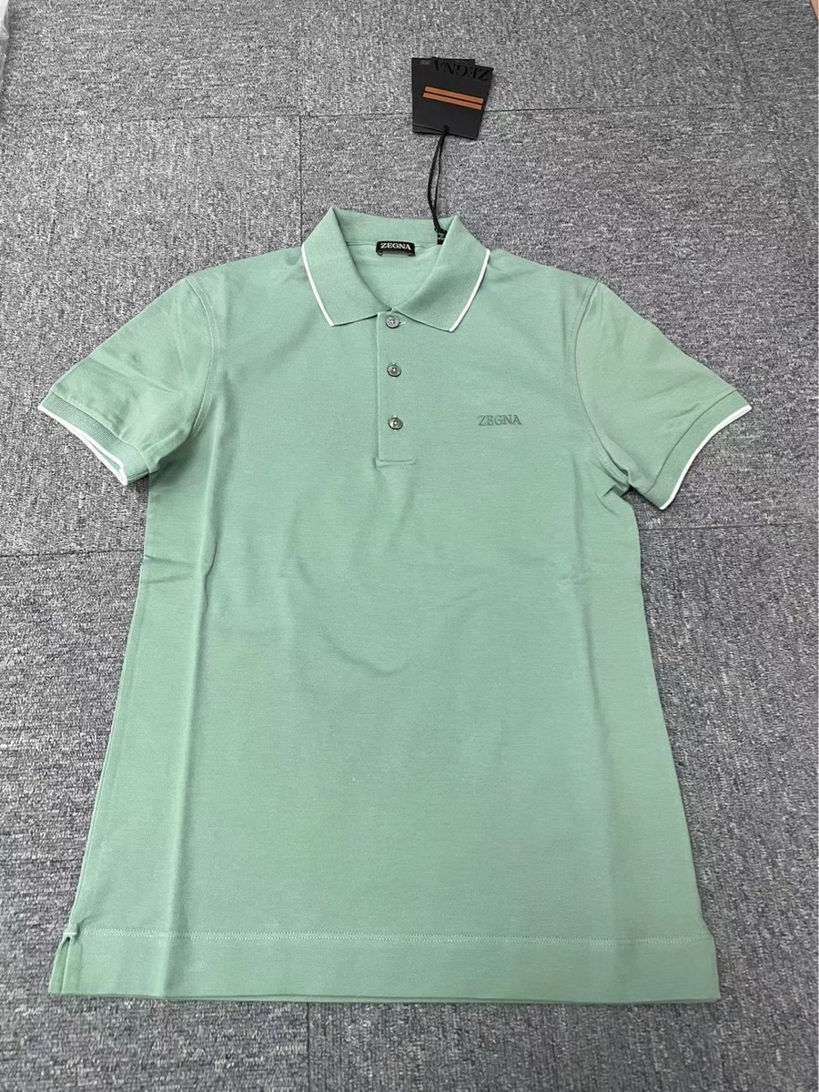 ZEGNA Z ZEGNA STRIPED-EDGE SHORT SLEEVED POLO SHIRT