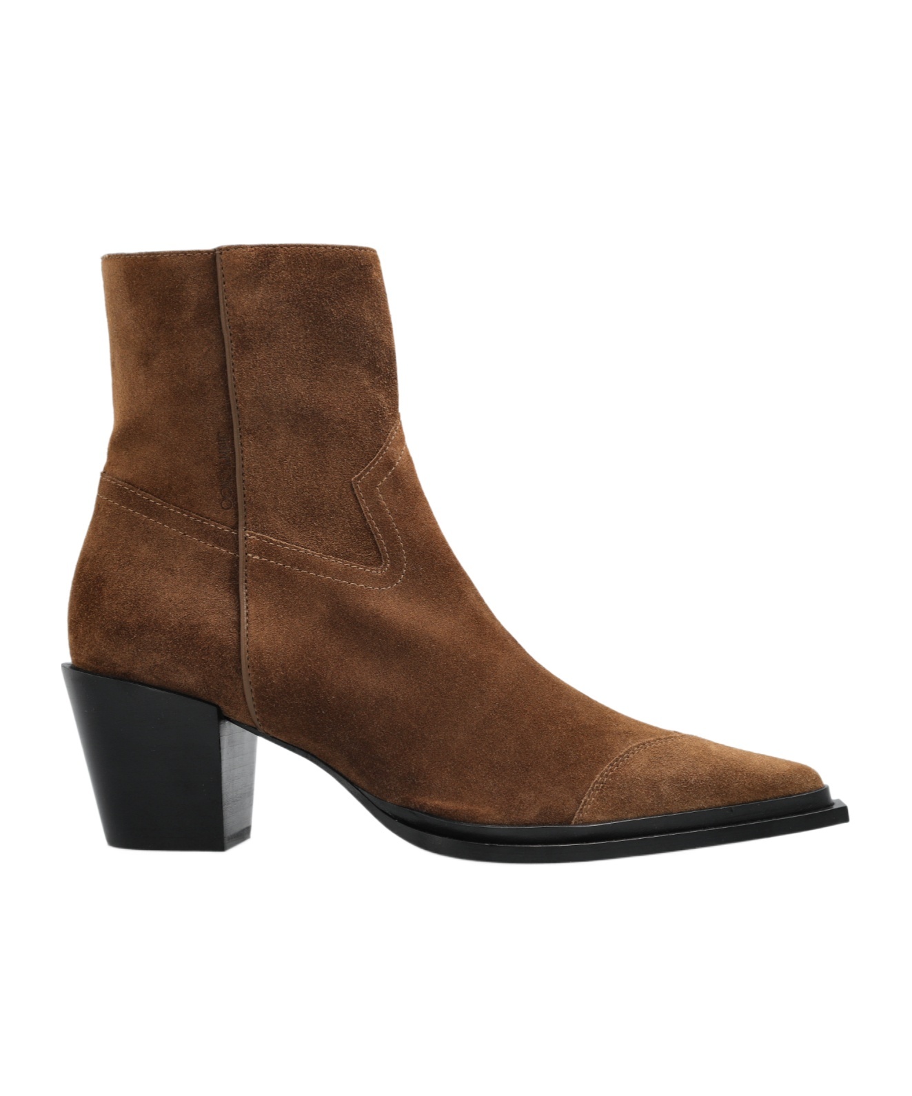 Jimmy Choo Pointed Short Boots In Brown