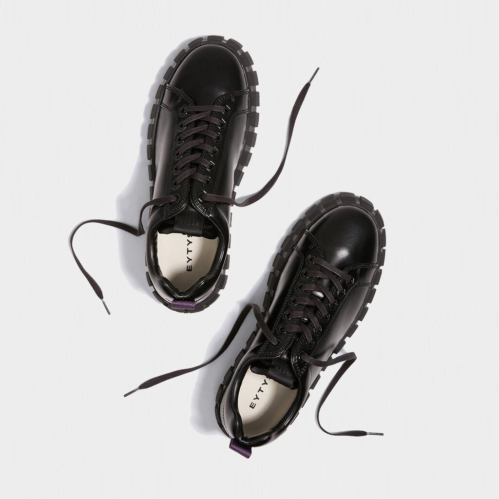 Eytys Odessa Leather Trainers In Black