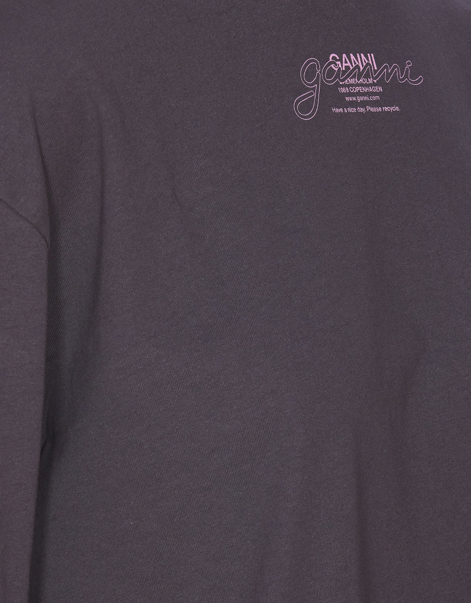 Ganni Future Heavy Jersey Long Sleeve T-shirt In Black