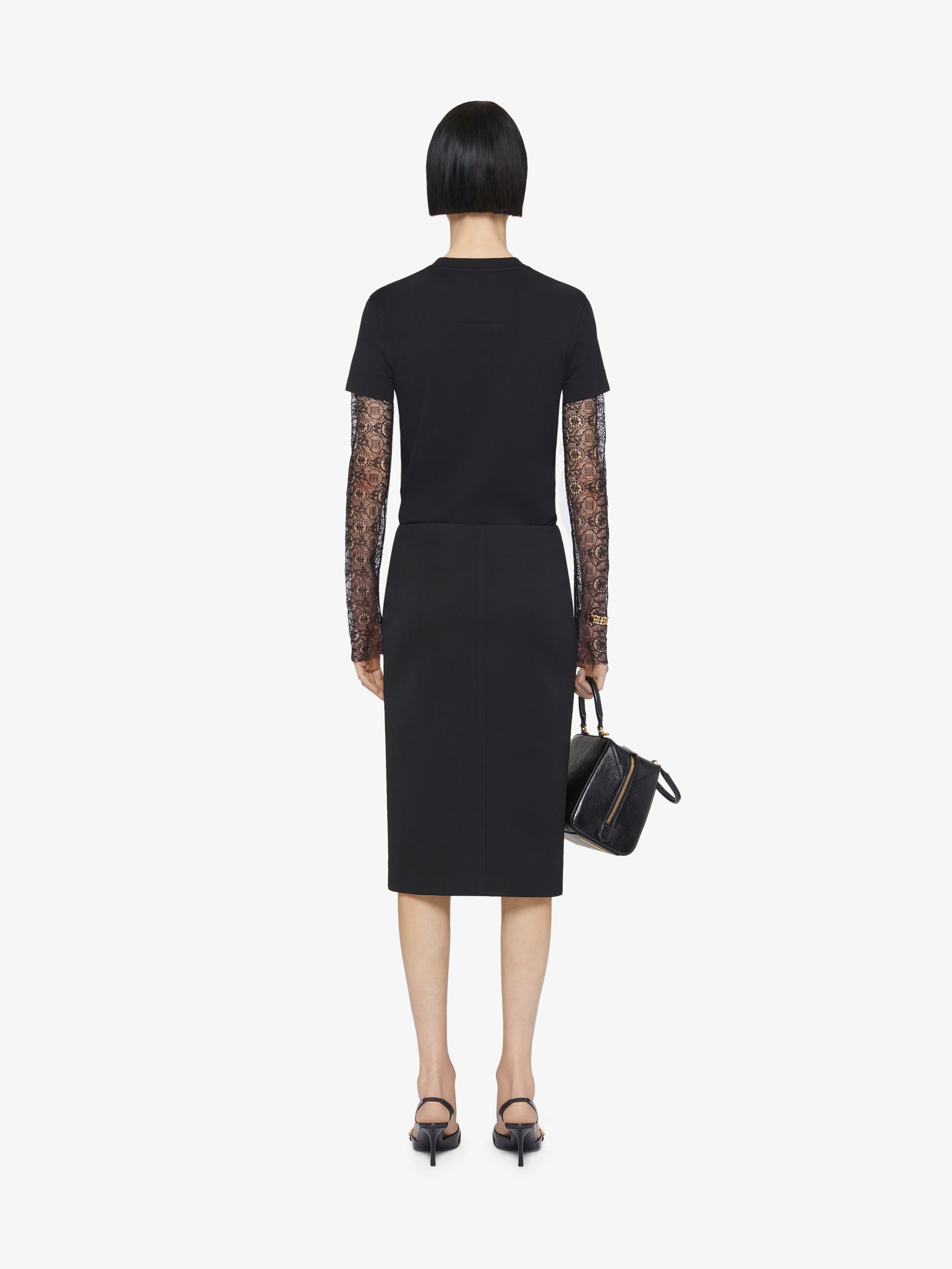 Givenchy Skirt In Wool With 4g Detail In Black