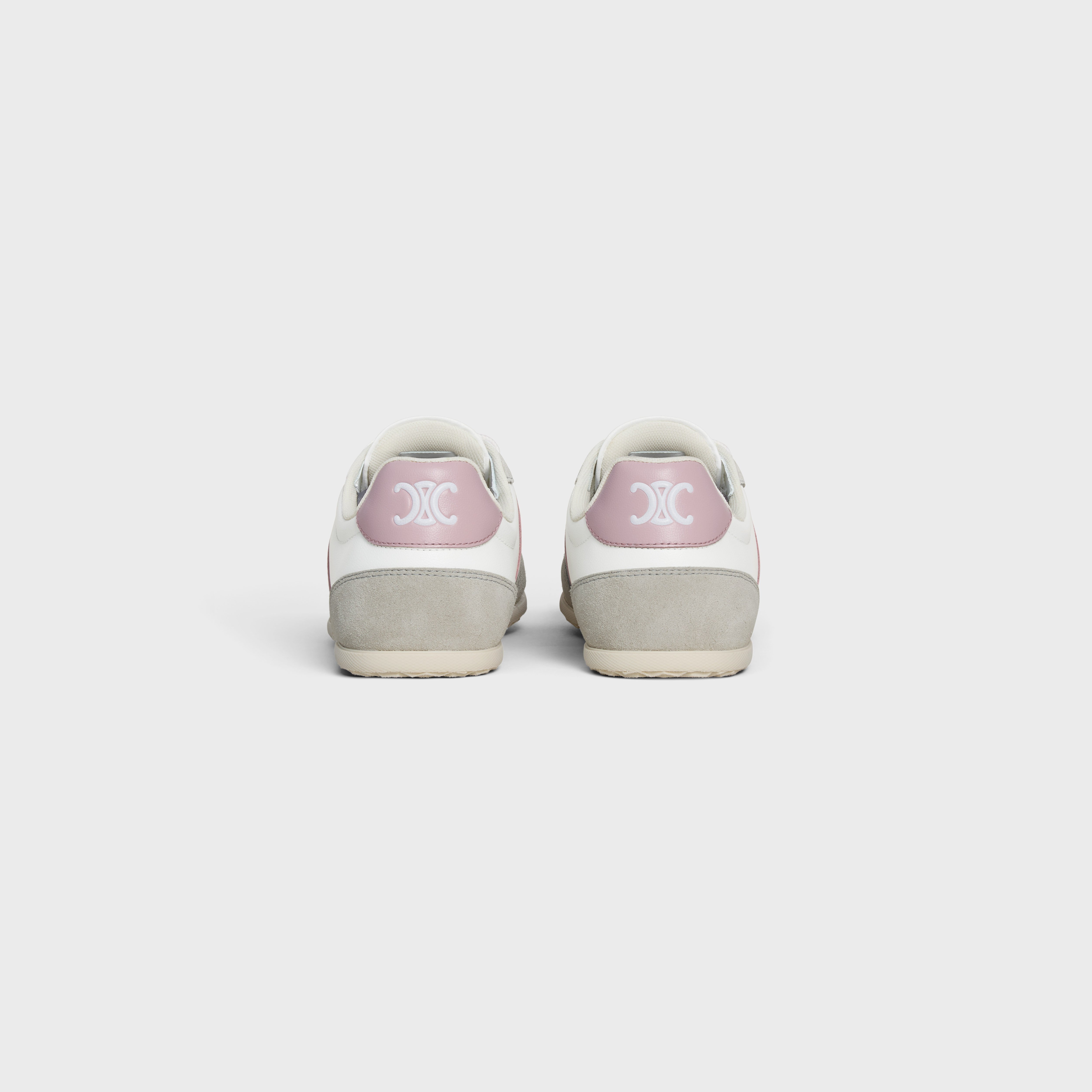 Celine Jogger Low Lace-up Sneaker In Calfskin  Suede Calfskin In White