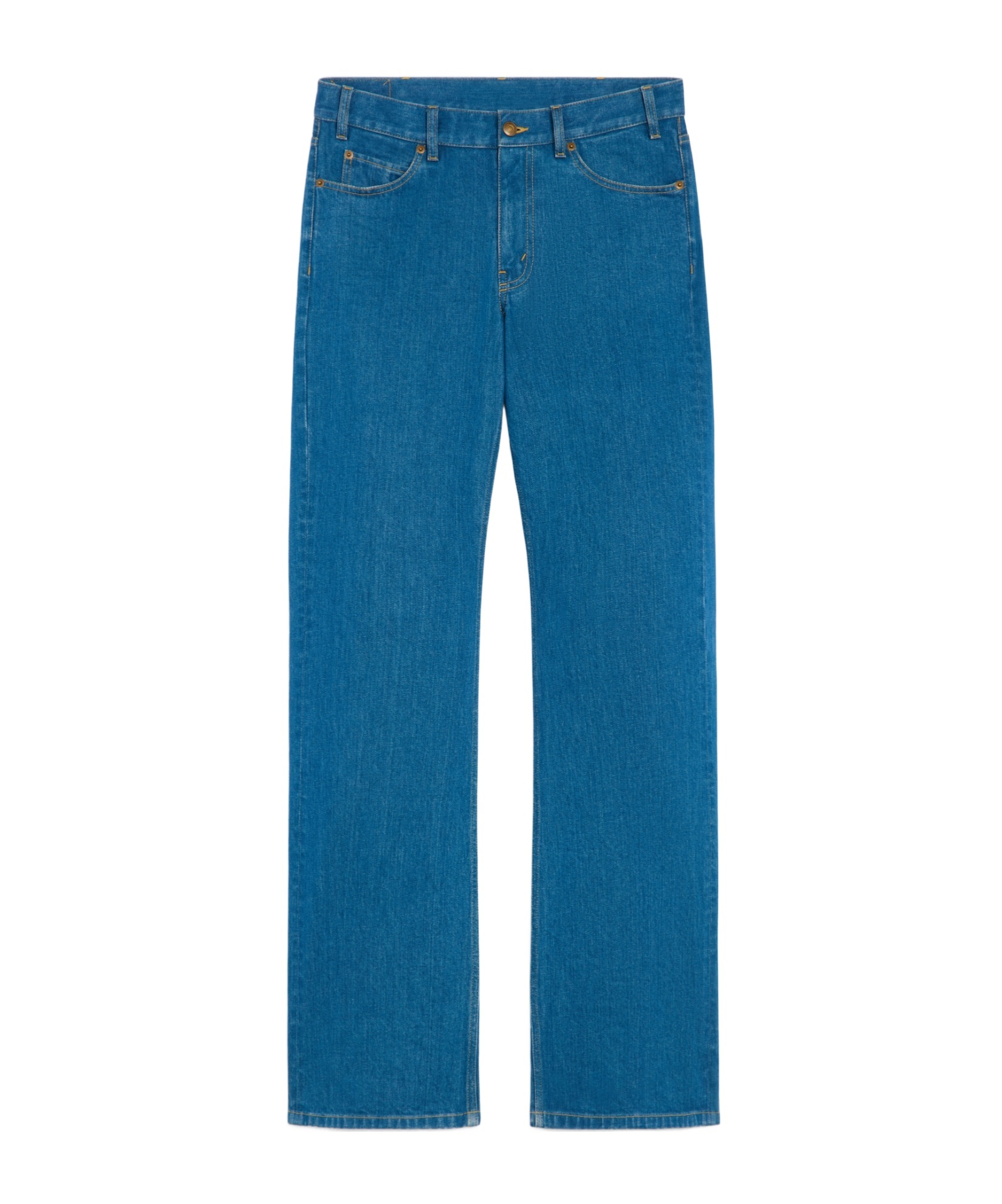 Celine Flared Jeans In Cotton Denim In Blue