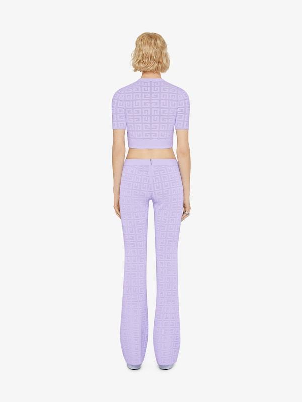 Givenchy Cropped Sweater In 4g Jacquard In Blue