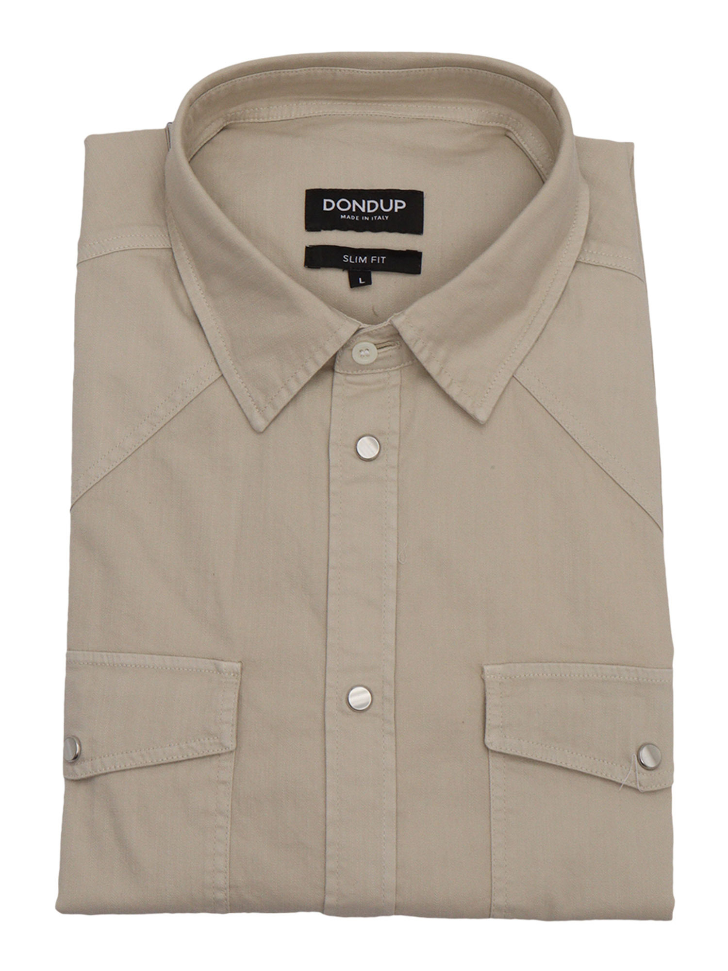 Dondup Long-sleeve Shirt In Neutral