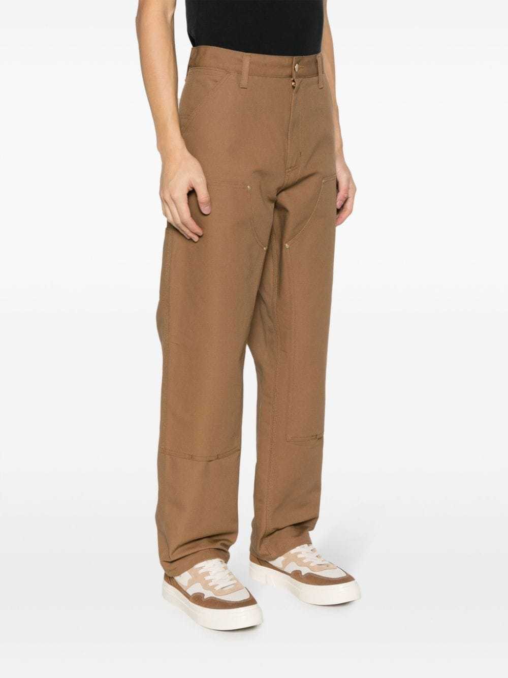Carhartt Double Knee Straight-leg Cotton-canvas Carpenter Trousers In Green