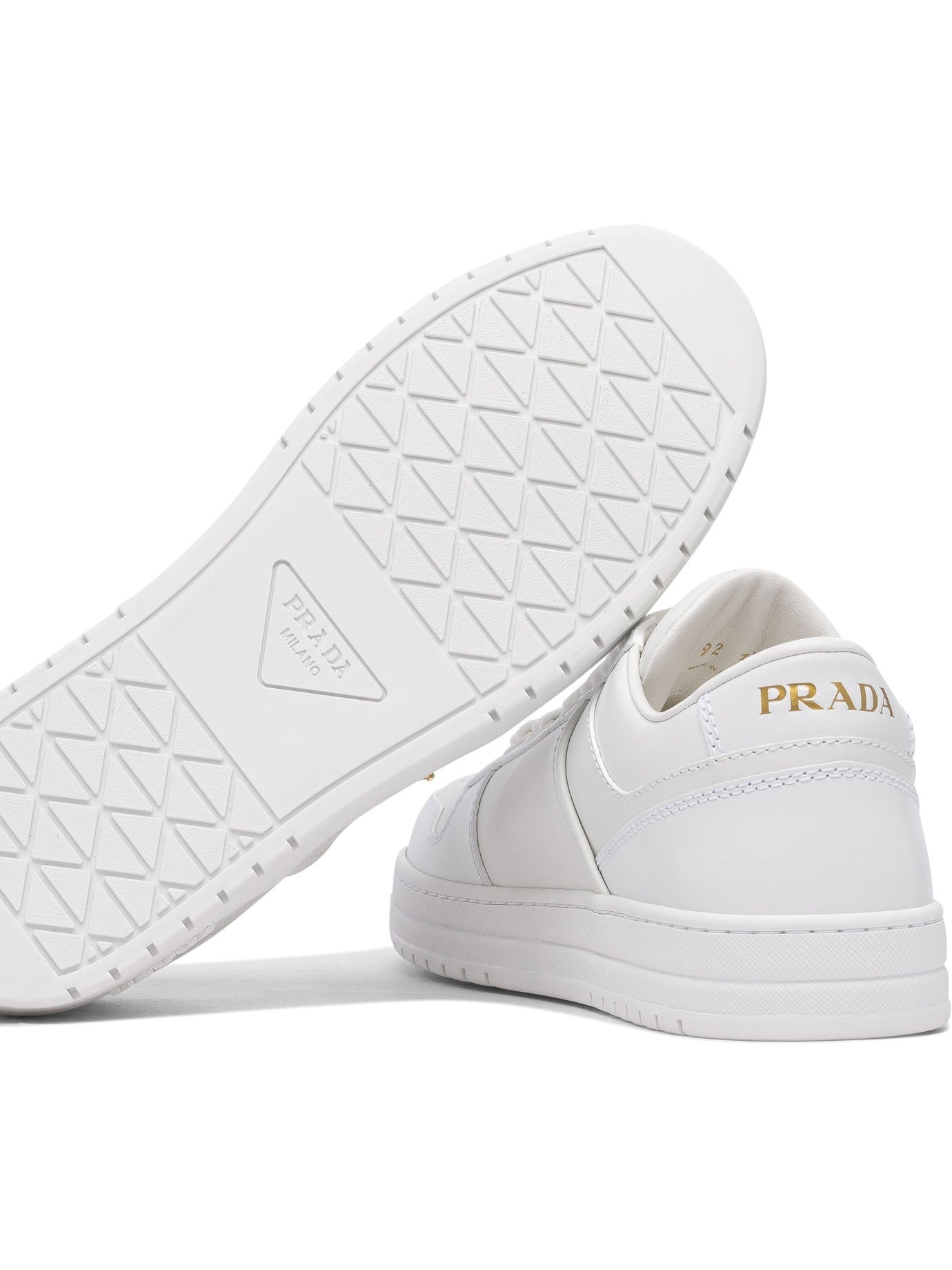 Prada Round-toe Low-top Casual Shoes In White