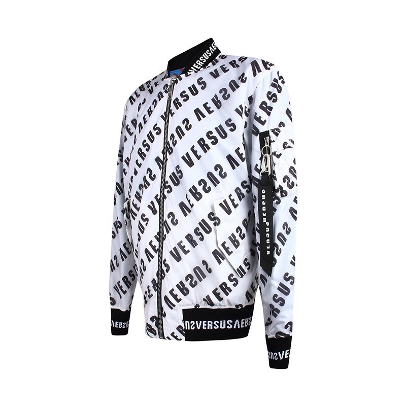 Versus Double-sided Baseball Jacket In White