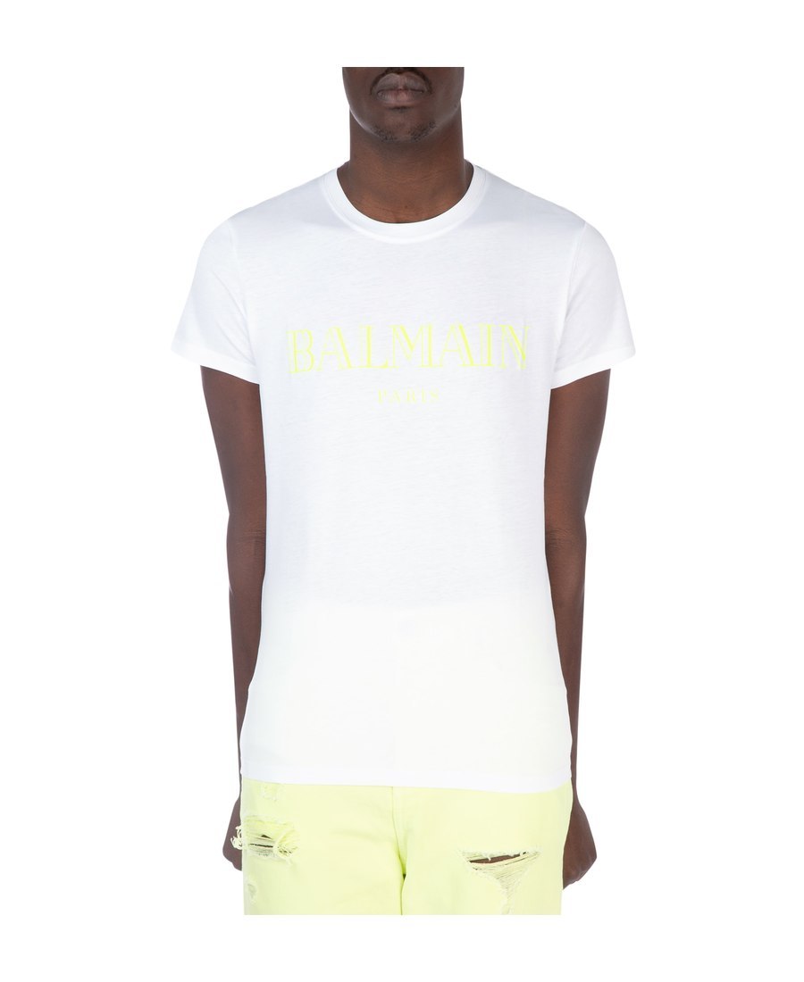 BALMAIN LOGO PRINTED T-SHIRT 