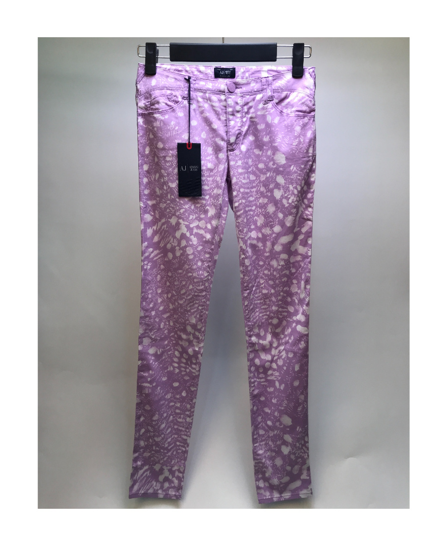 Shop Armani Jeans Logo Straight Jeans In Purple