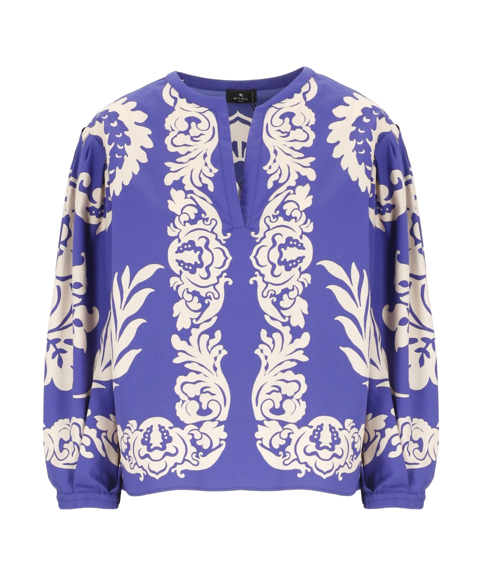 Etro Blue And White Paisley Blouse