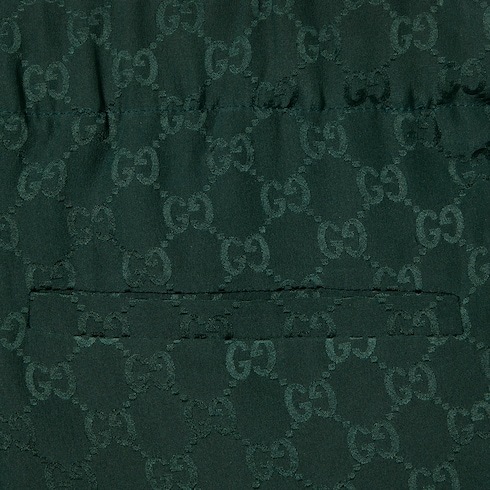 Gucci Jogginghose Aus Gg Seidenjacquard In Multi