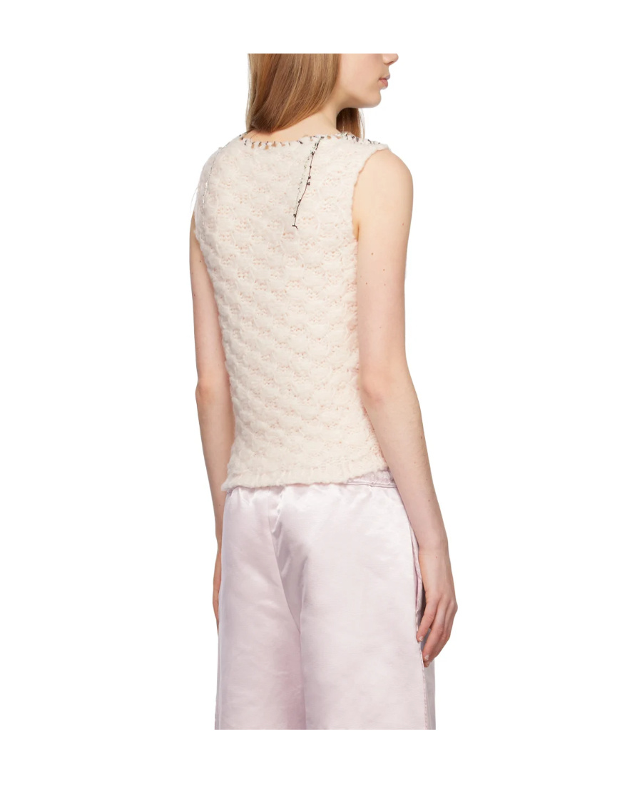Acne Studios Pink Crewneck Vest In Nude