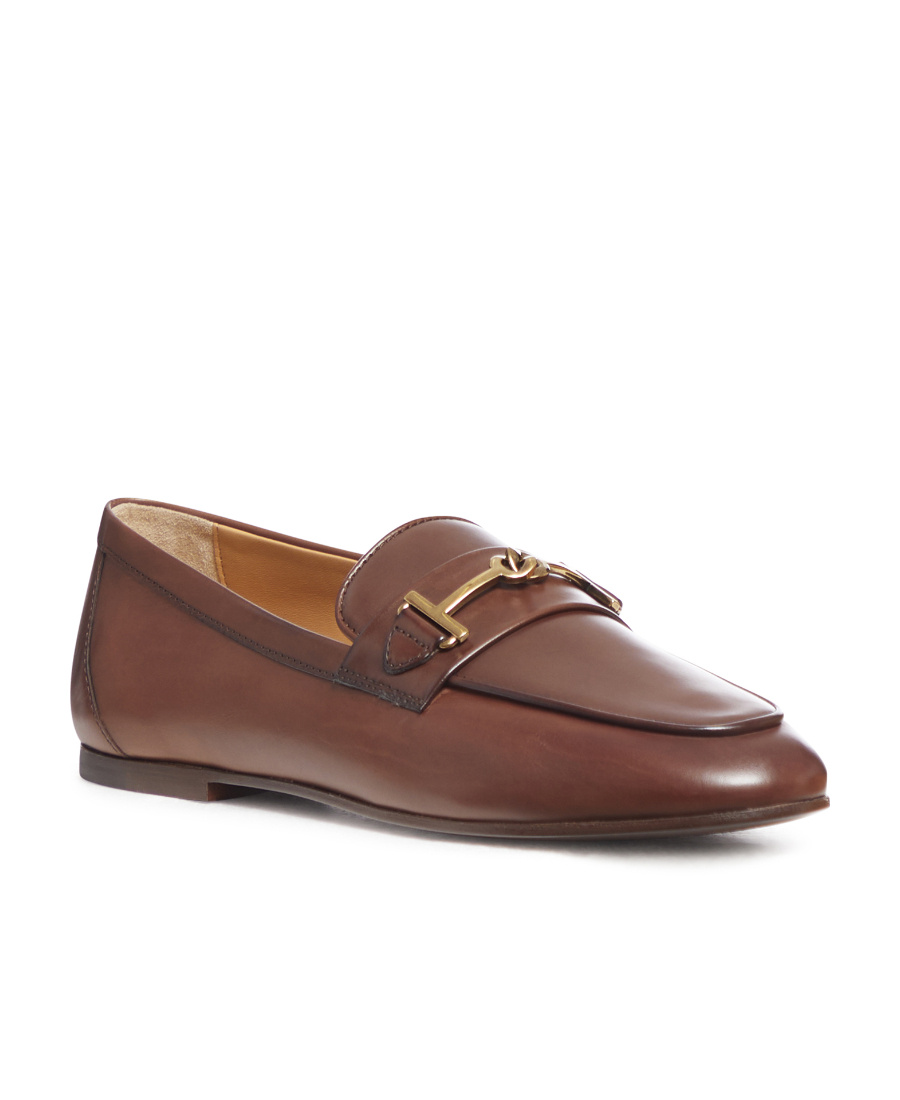 Tod's Leather Loafers In Brown
