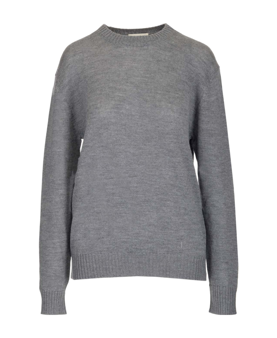 Jil Sander Fine-knit Wool Jumper In Gray