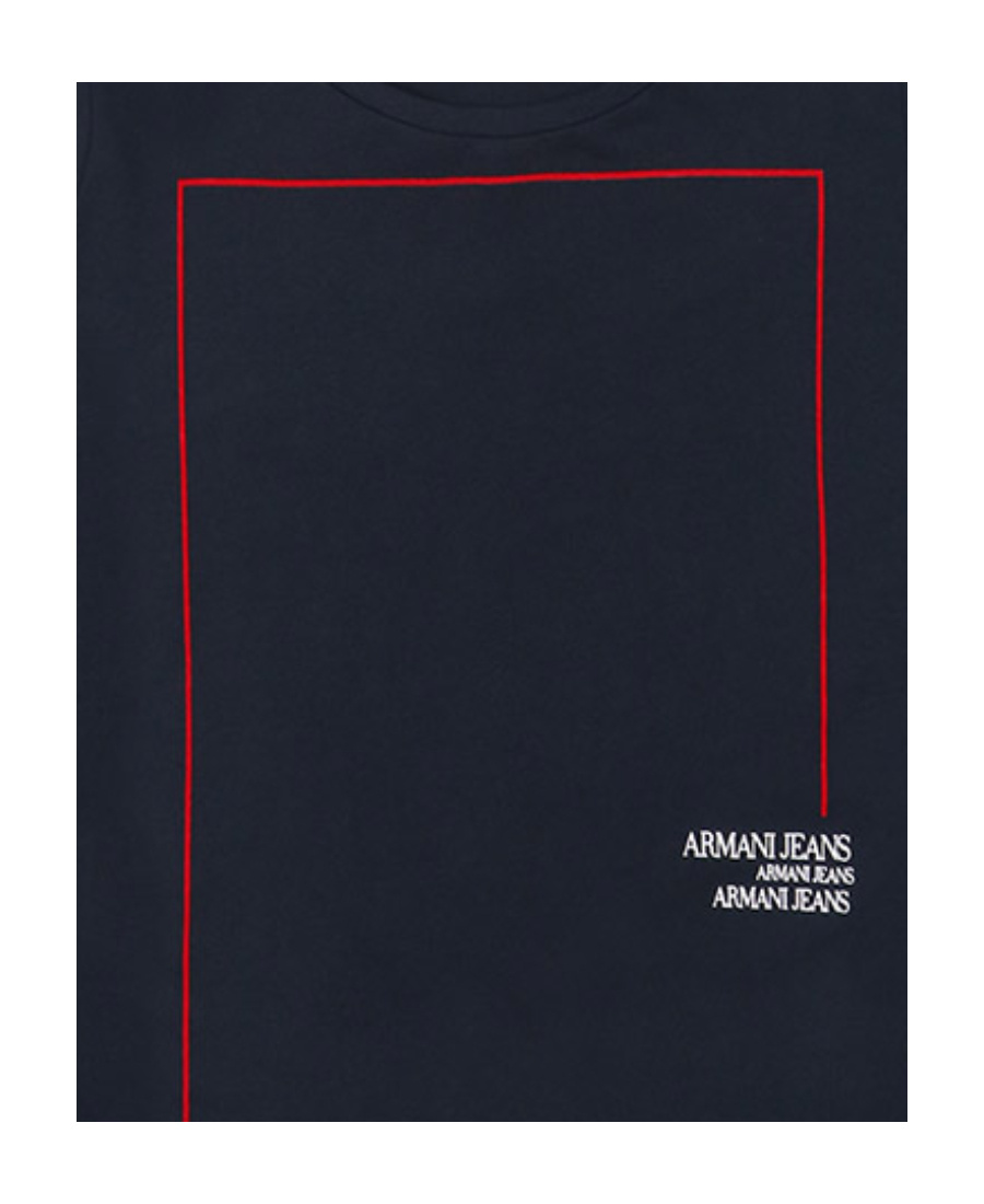 Shop Armani Jeans Logo T-shirt In Black