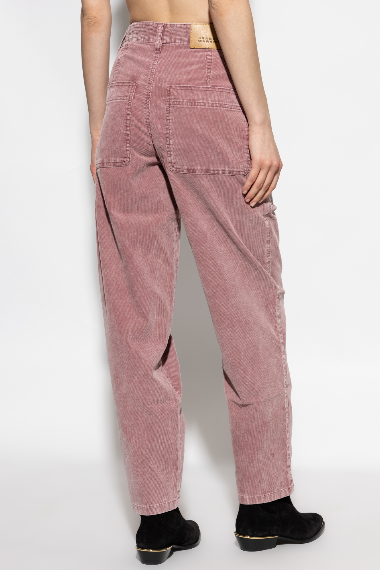 Isabel Marant Étoile Onyta Corduroy Pants In Pink