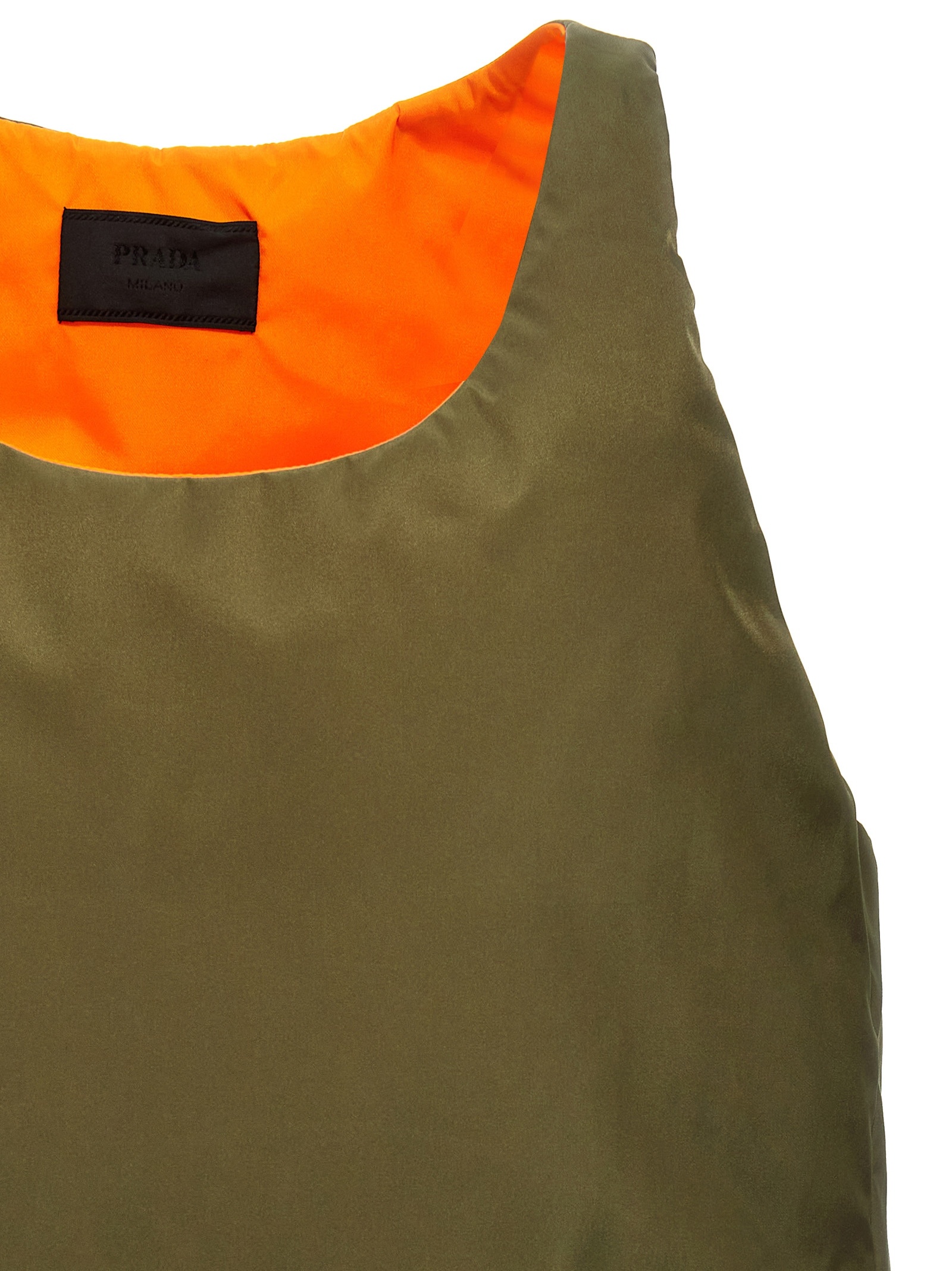 Prada Men Re-nylon Logo Padded Top In Green