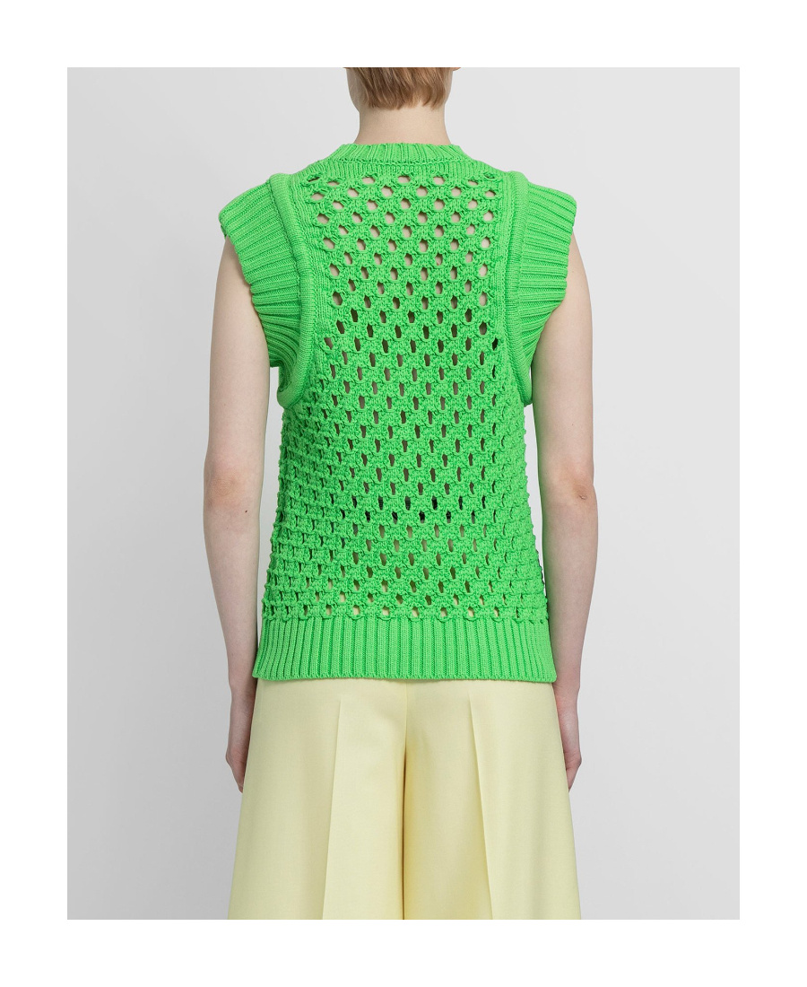 Stella Mccartney Green Cotton Vest In Green